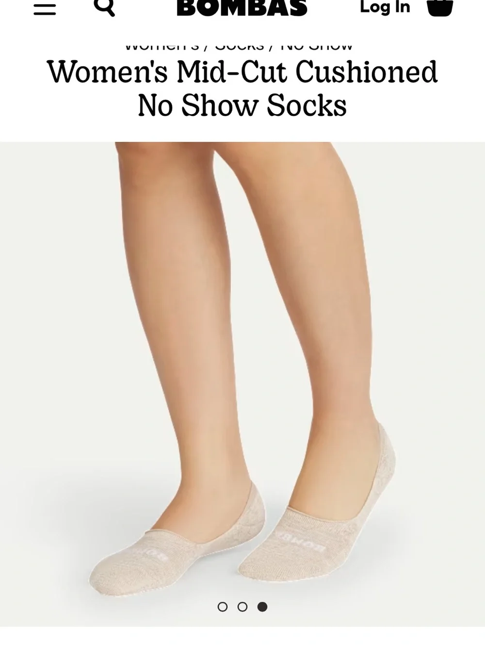 Bombas Mid-Cut Cushioned No-Show Socks in ‘Chai’ - Picture 3 of 8